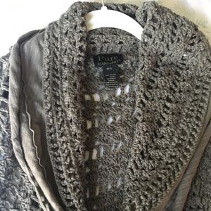 Pure Hand Knit Long Cotton Sleeveless Wrap